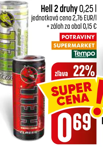 Hell energetický nápoj plechovka