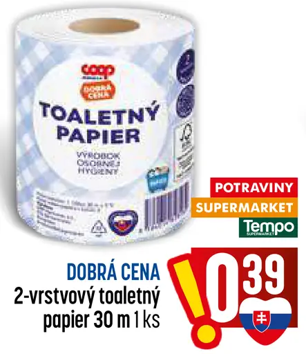 2-vrstvový toaletný papier