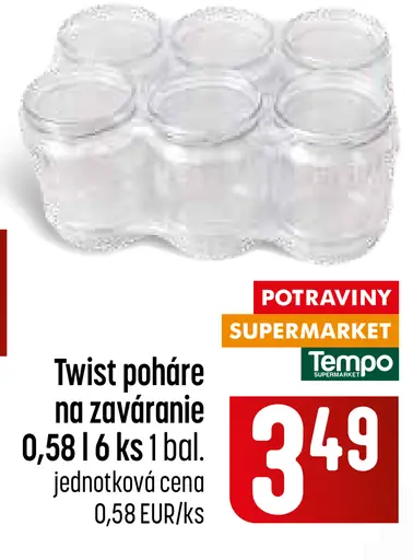 Twist poháre na zaváranie 0,58 l