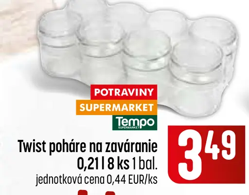 Twist poháre na zaváranie 0,21 l