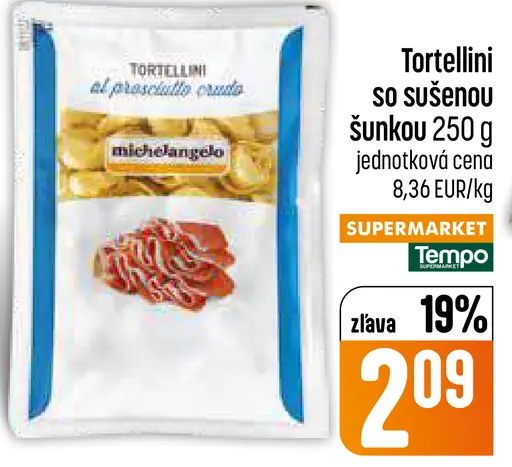 Michelangelo tortellini so sušenou šunkou
