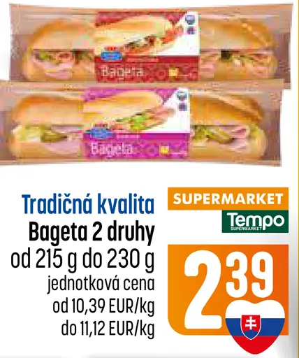 Tradičná kvalita bageta 2 druhy