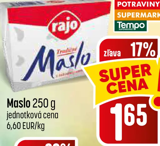 Rajo Tradičné Maslo