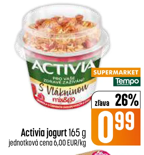 Activia jogurt s vlákninou a müsli