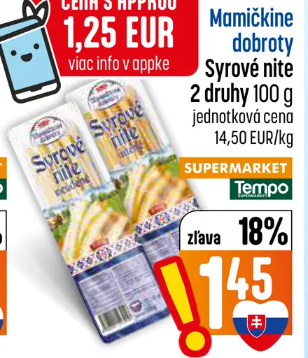 Mamičkine dobroty syrové nite rôzne druhy