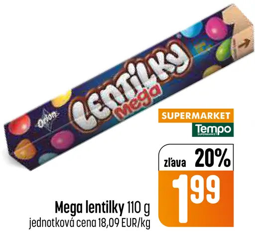 Mega lentilky cukrovinky