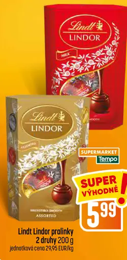 Lindt Lindor pralinky