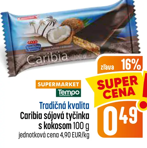 Caribia sójová tyčinka s kokosom