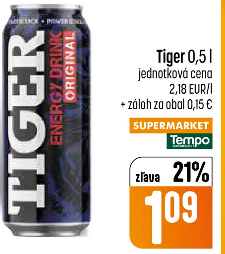 Tiger Energy Original energetický nápoj