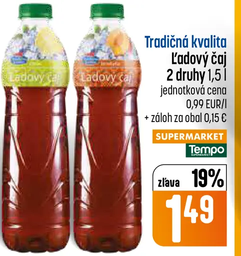 Ľadový čaj rôzne druhy