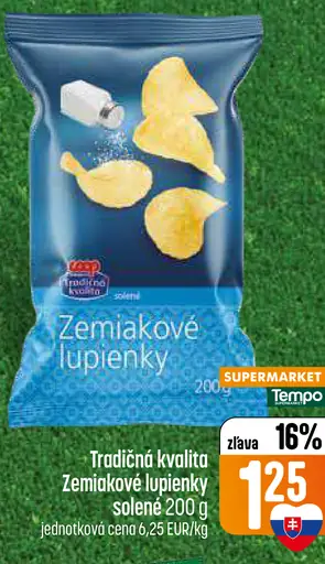 Dobrá cena zemiakové lupienky solené