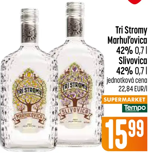 Tri Stromy marhuľovica 42 %