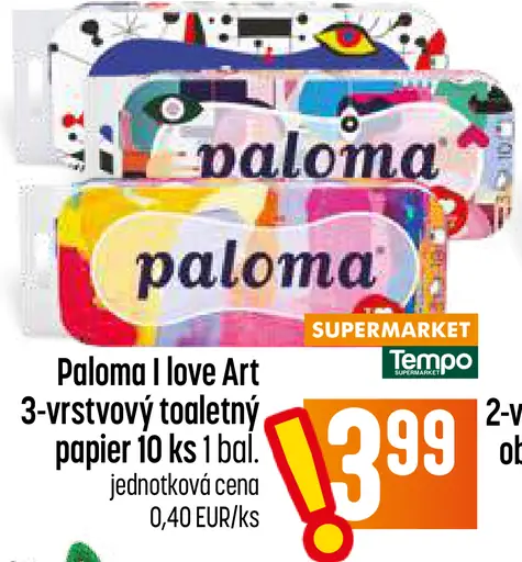 Paloma I love Art 3-vrstvový toaletný papier