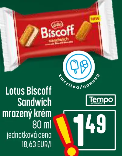 Lotus Biscoff Sandwich mrazený krém