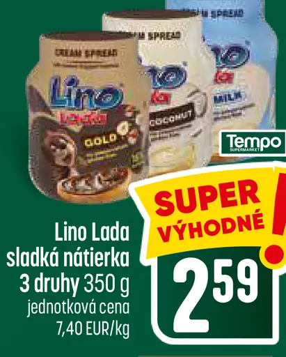 Lino Lada sladká nátierka 3 druhy