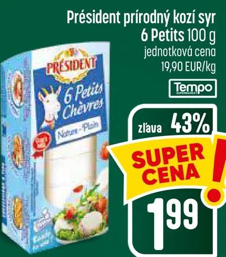 Président prírodný syr 6 Petits