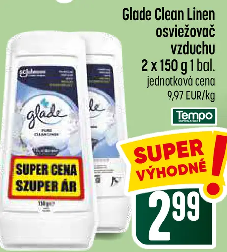 Glade Clean Linen Osviežovač vzduchu