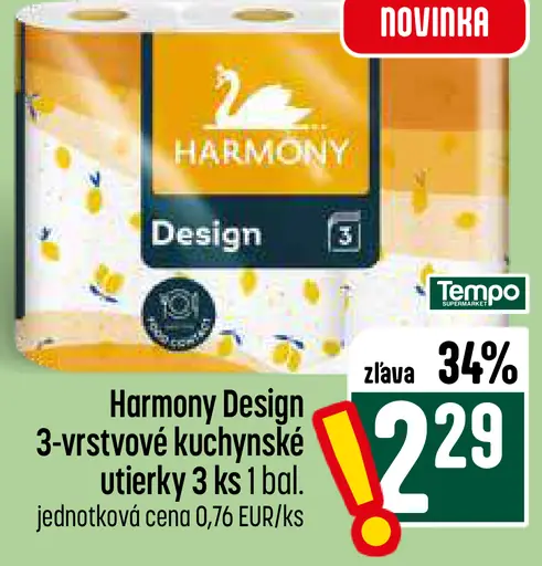 Harmony Design kuchynské utierky 3 vrstvy