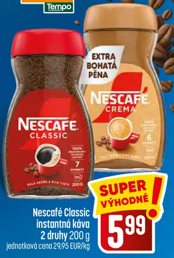 NESCAFÉ CLASSIC, instantná káva