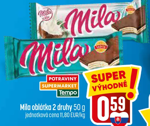 Mila oblátka rôzne druhy