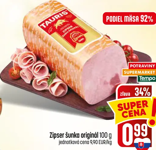 Tauris Zipser šunka originál