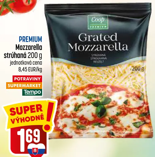 Coop Grated Mozzarella strúhaný syr