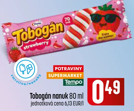Tobogán nanuk jahodový