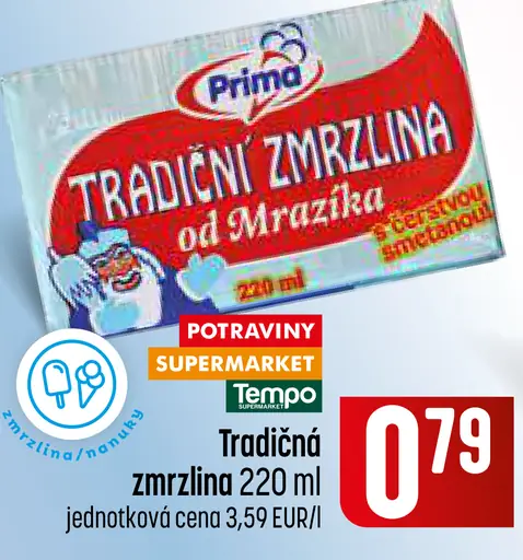 Prima Tradičná zmrzlina od Mrazíka
