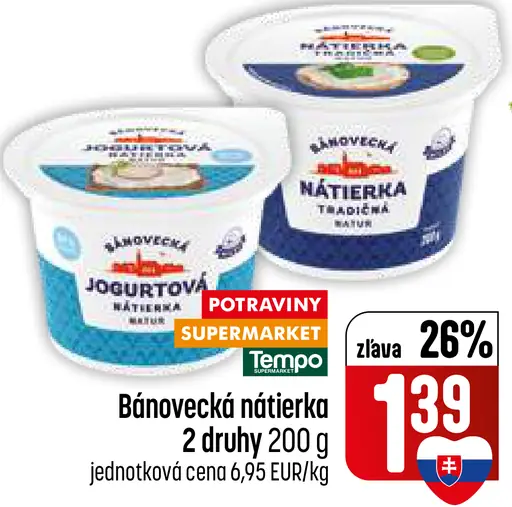 Bánovecká nátierka 2 druhy