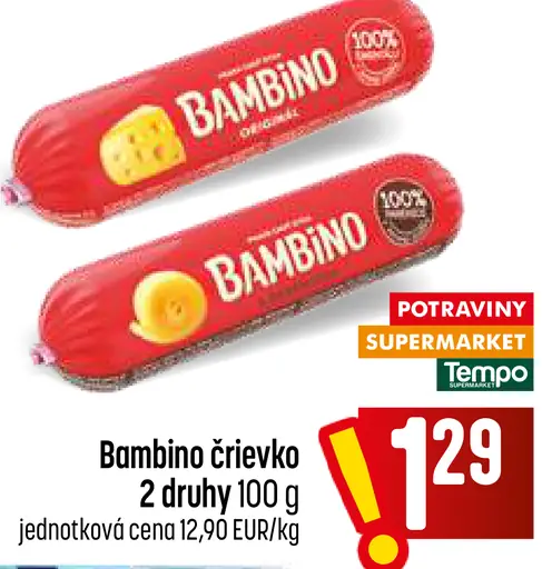 Bambino črievko tavený syr 2 druhy