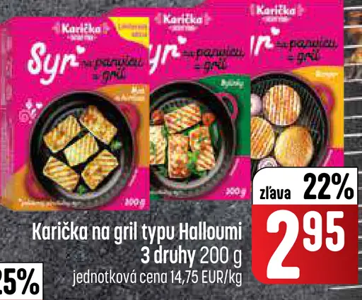 Karička na gril typu Halloumi