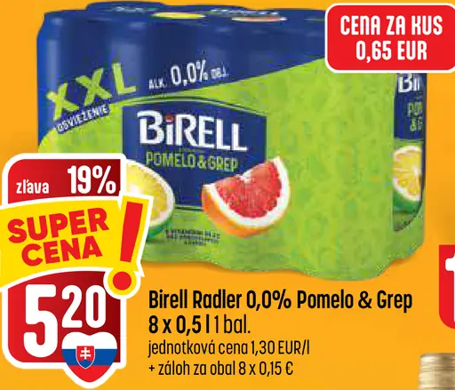 Birell Radler 0,0% Pomelo & grep