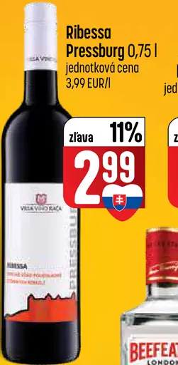 Ribessa Pressburg víno