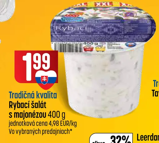Tradičná rybací šalát s majonézou