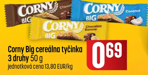 Corny Big cereálna tyčinka – 3 druhy