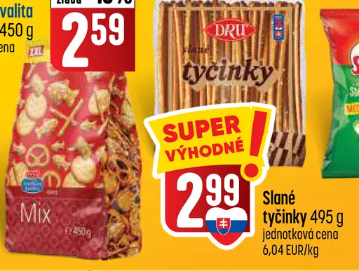 Dru slané tyčinky