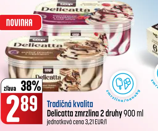 Delicatta zmrzlina – 2 druhy