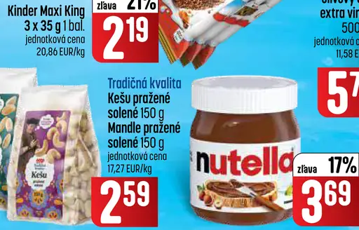 Nutella nátierka z orieškov a kakaa