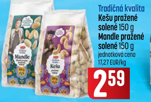 Kešu pražené solené