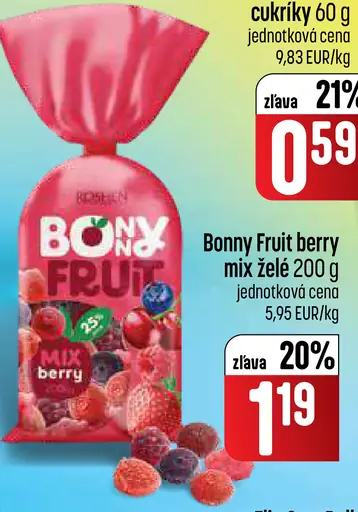 Bonny Fruit berry mix želé