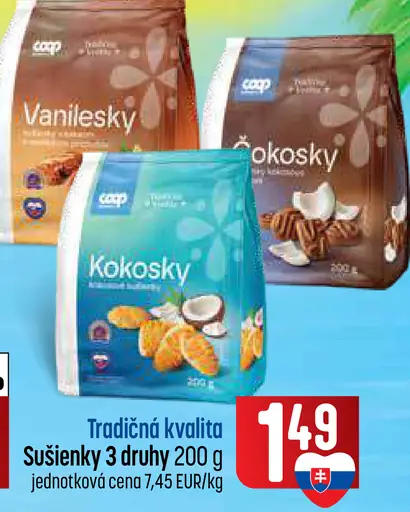 COOP sušienky – 3 druhy
