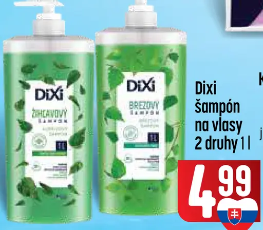 Dixi šampón na vlasy rôzne druhy
