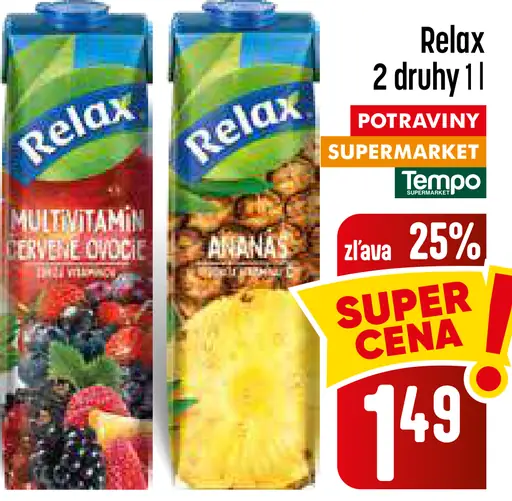 Relax nápoj, 2 druhy