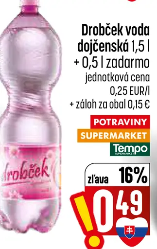 Drobček Dojčenská voda