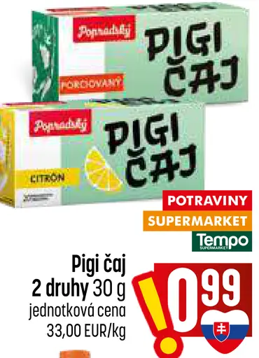 Pigi čaj 2 druhy