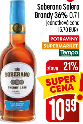 Soberano Solera Brandy 36%