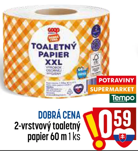 2-vrstvový toaletný papier