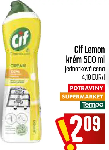Cif Lemon krém čistiaci prostriedok