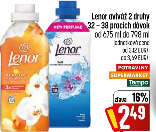 Lenor aviváž rôzne druhy