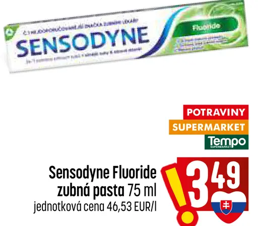 Sensodyne Fluoride zubná pasta s fluoridom